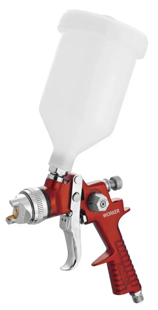 Pistola de pintura gravidade hvlp 1/4 npt 500ML Worker — fotografia 6