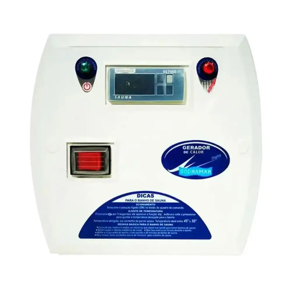Comando digital contator 50A para gerador de calor sauna seca Sodramar — fotografia de referência
