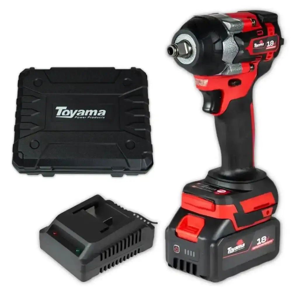 Chave de impacto 18V TBT18IW350-K4 com bateria Toyama kit soquetes 4 pçs 14-21MM EVSLI-4 evald — fotografia 2