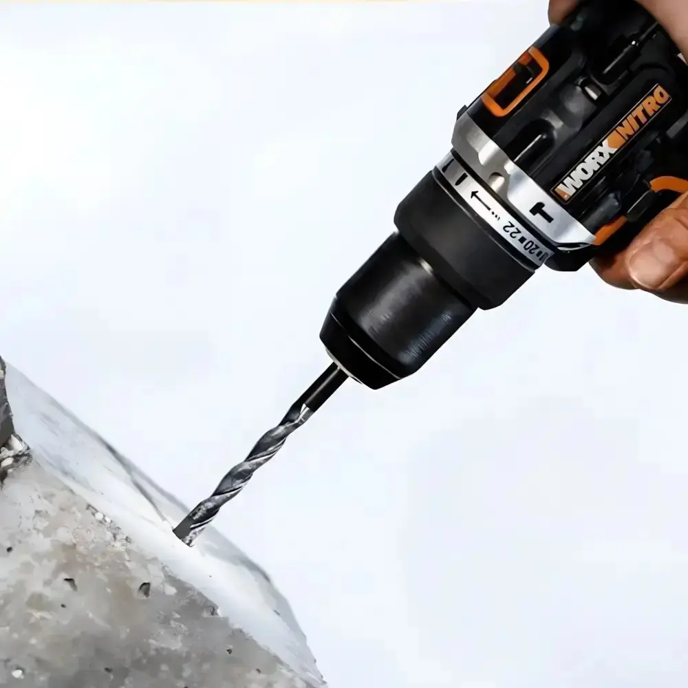 Parafusadeira de impacto 1/2 POL 20V worx com jogo de brocas bits e buchas 300 peças MTX Positec — fotografia 7