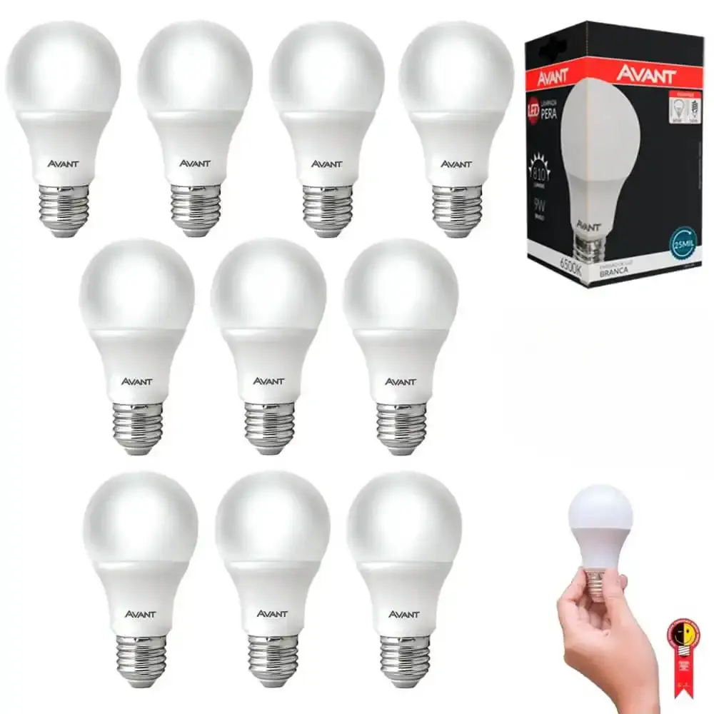 Kit 10 lâmpadas LED 15W 6500K bivolt E27 Avant — fotografia de referência