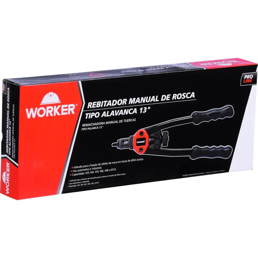 Rebitador manual rosca M3-M10 Worker — fotografia 5