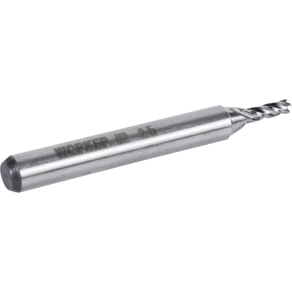 Fresa de topo reto aço rápido 2,5MM haste 6MM Worker — fotografia 4