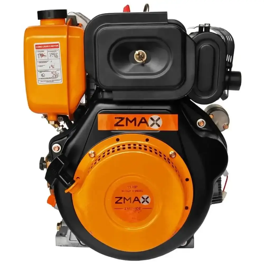 Motor a diesel 15HP 499CC 4T partida elétrica ZM150DE Zmax — fotografia de referência