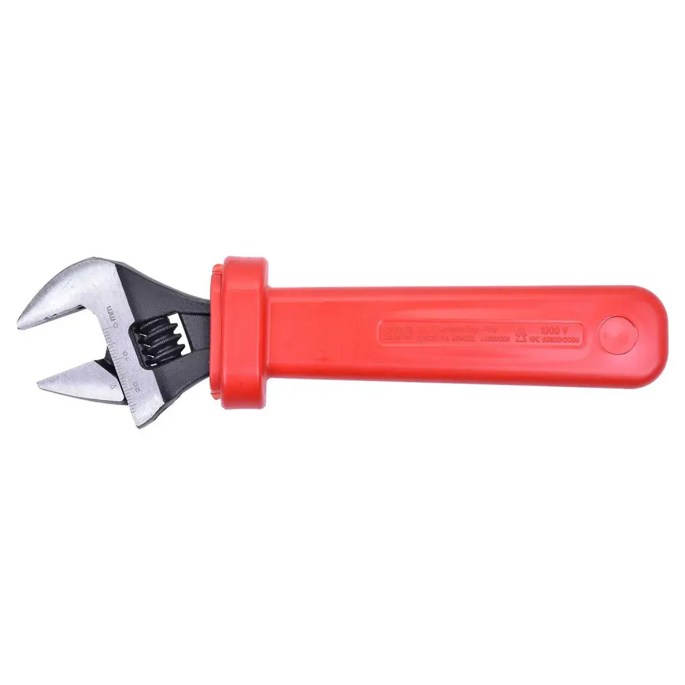 Chave ajustável isolada 8” Tramontina pro — fotografia de referência
