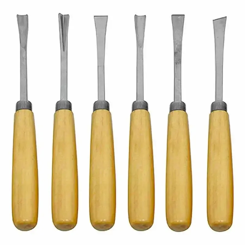 Formão profissional com cabo de madeira kit com 6 peças F-006 Western