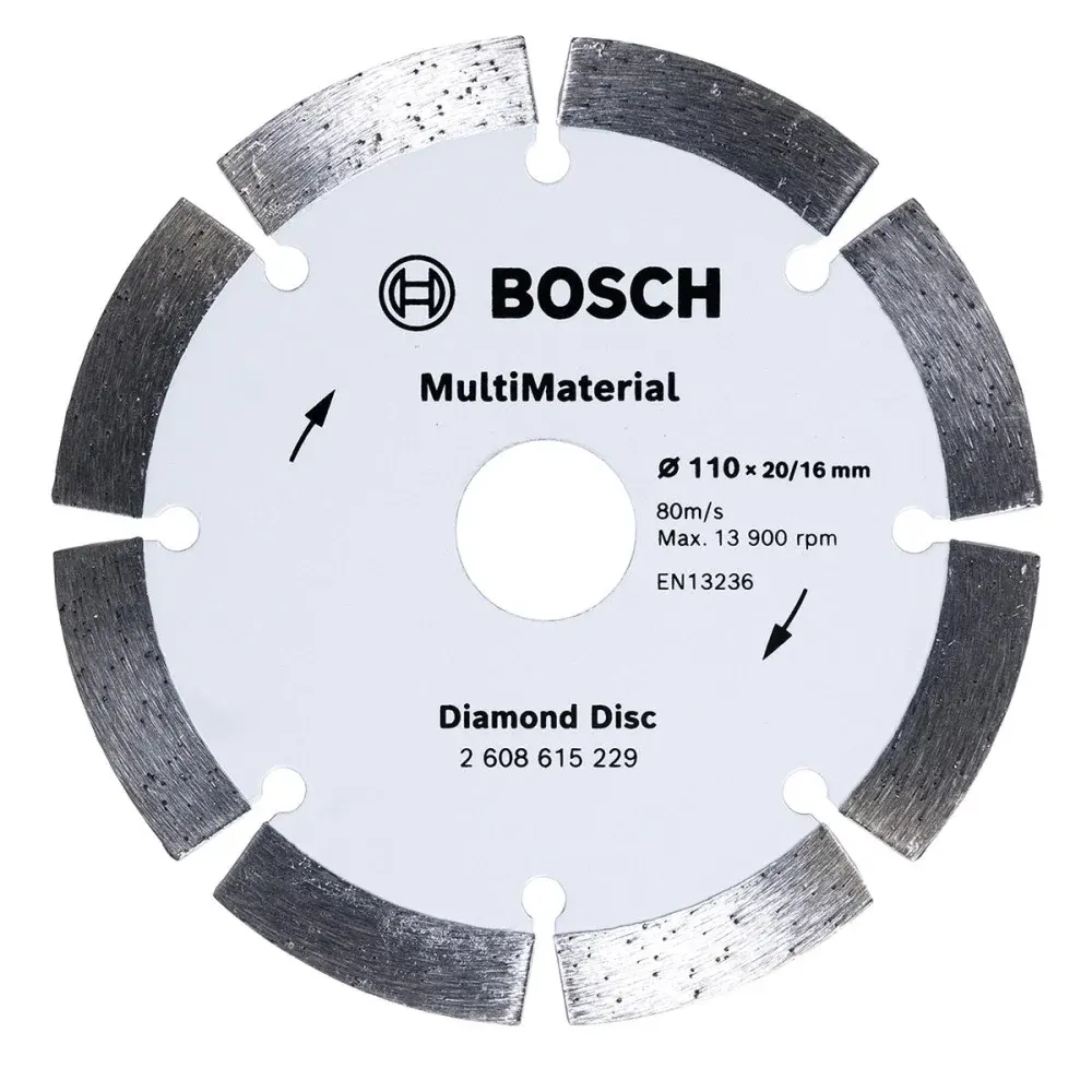 Disco de corte diamantado 110MM 8 dentes para serras mármore Bosch