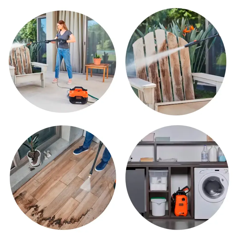 Lavadora de alta pressão 1300W BEPW1600 black & decker 220 V — fotografia 5