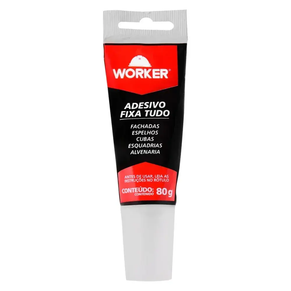 Adesivo branco fixa tudo poliuretano 80G Worker — fotografia 6