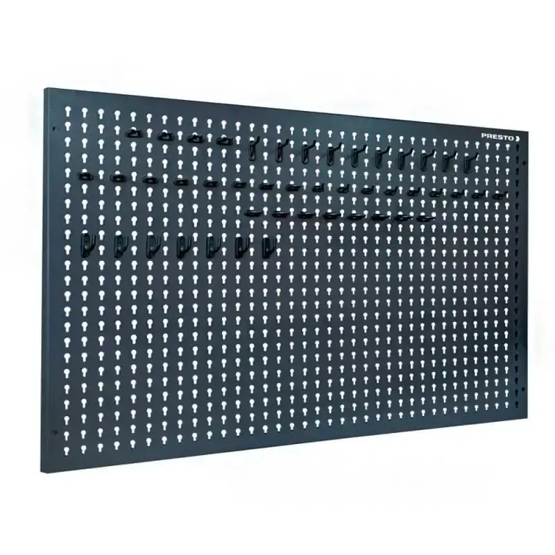 Painel Para Ferramentas em Aço 970 x 640 MM com 48 Ganchos 90414 PRESTO — fotografia de referência