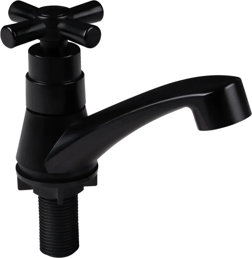 Torneira lavatório fixa 1/4 abs preto C66 Liege — fotografia 2