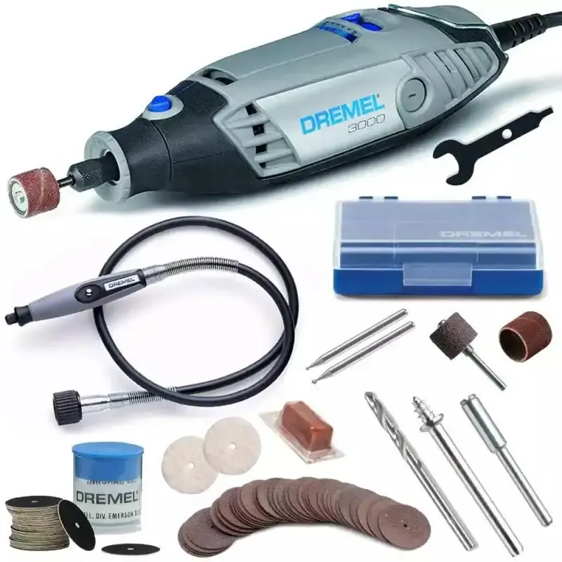 Retífica Dremel 3000 com eixo flexível, 82 acessórios e suporte 2222 Dremel 110 V — fotografia 2