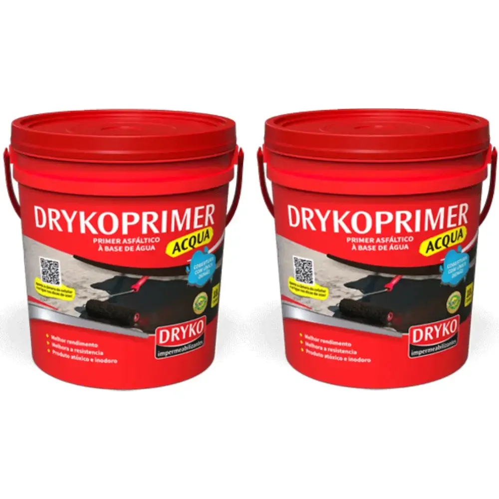 Primer para manta asfáltica acqua 18 l com 2 unidades Dryko — fotografia de referência