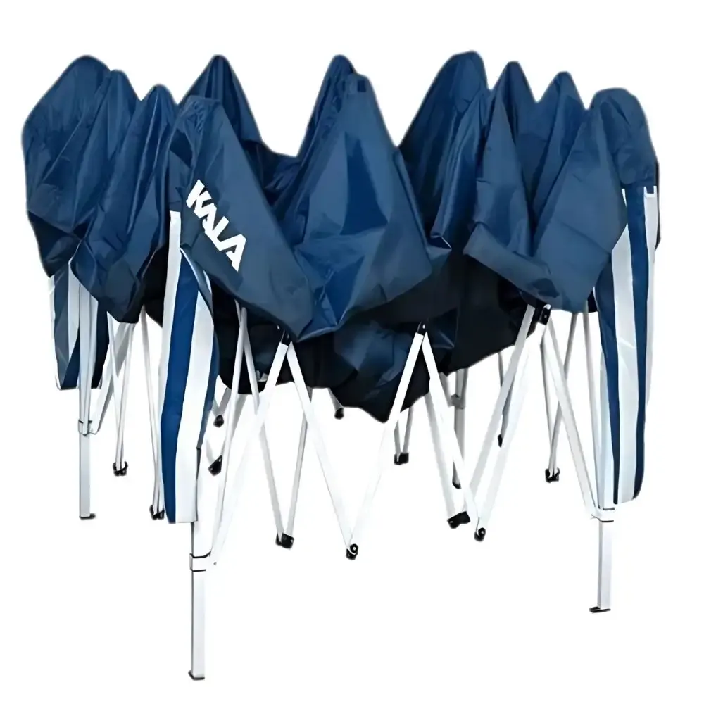 Tenda gazebo dobrável 3M x 3M em poliéster diversas cores Kala Azul — fotografia 11