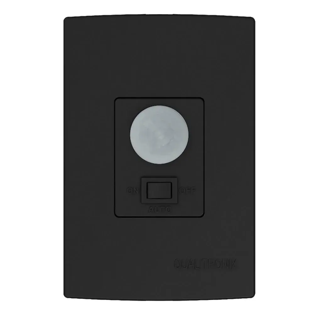 Sensor de presença multifuncional preto de embutir Qualitronix — fotografia de referência