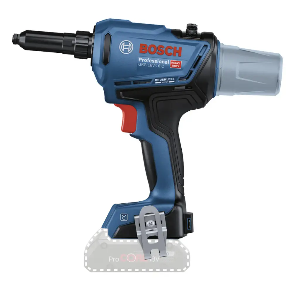 Rebitador à bateria 18V brushless GRG 18V-16C sem bateria e sem carregador Bosch — fotografia de referência