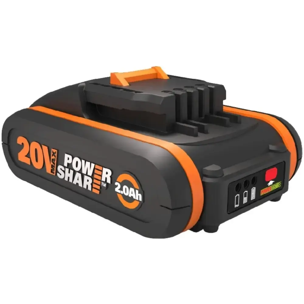 Cortador de grama costal com soprador de ar e bateria 20V 2,0AH Worx — fotografia 4