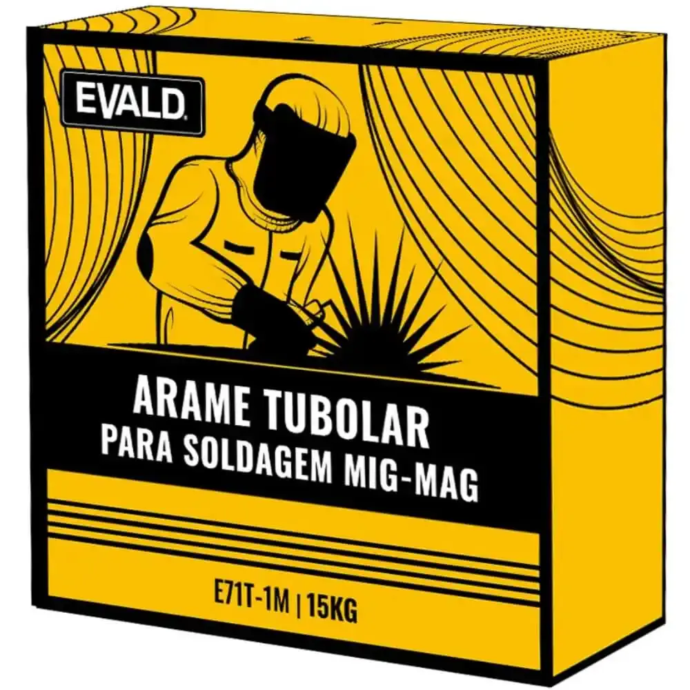 Arame para solda MIG 1.2 MM tubolar E71T-1M rolo com 15 KG Evald — fotografia 5