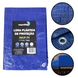 Lona Carreteiro 100 Micras Leve 5 x 9 Metros Azul IWLP59 IMPORTWAY — fotografia 2