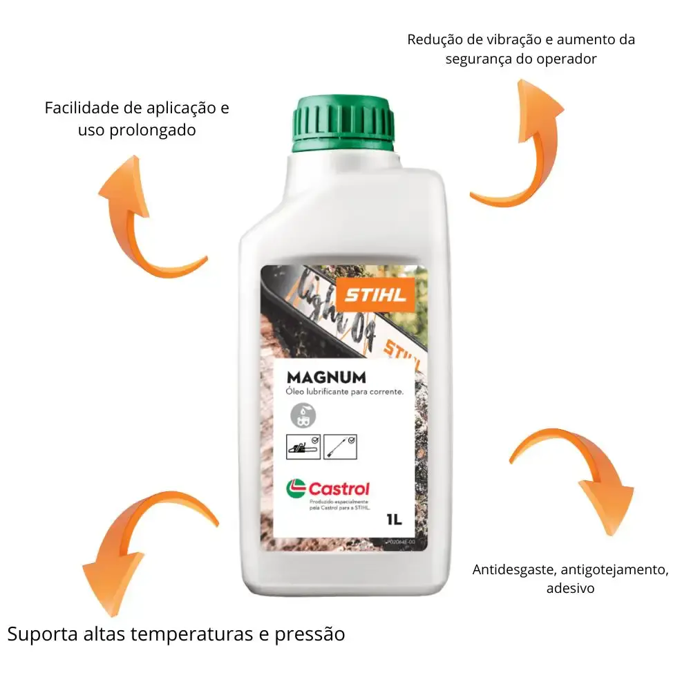 Óleo lubrificante magnum 1 litro para corrente de motosserra Stihl — fotografia 5