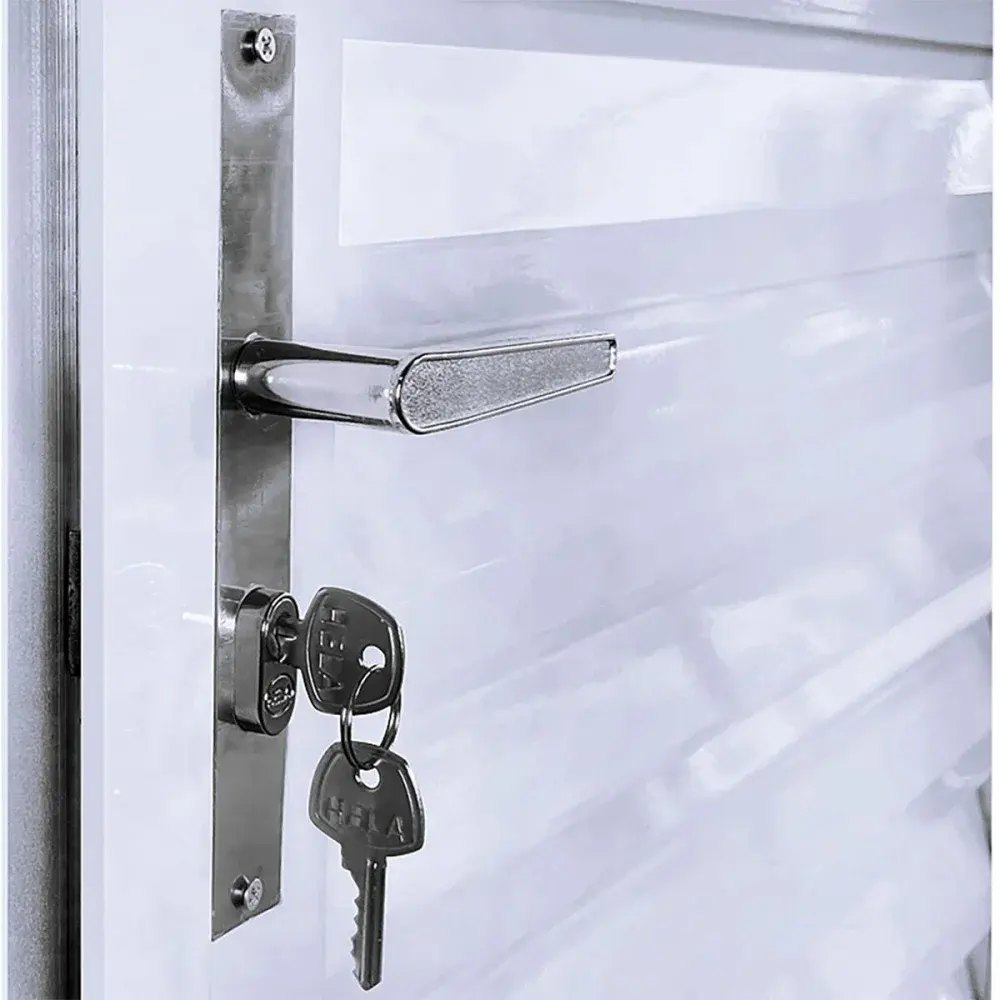 Porta veneziana em alumínio branco 210X80CM Aluvid — fotografia 3