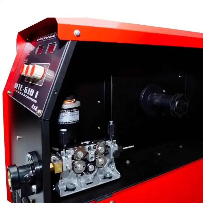Solda inversora multiprocesso mig. mag. MMA eletrodo trifásica MTE 510I cabeçote interno Bambozzi — fotografia 3