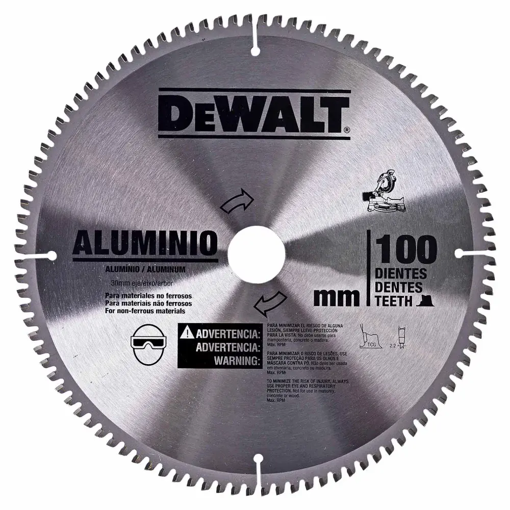 Disco de serra 12 100 d para corte em alumínio Dewalt — fotografia de referência