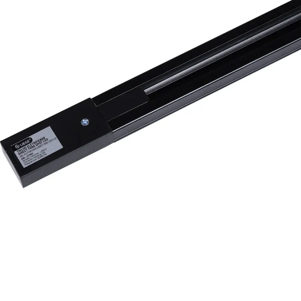 Trilho eletrificado para spot led biv 1M 300W preto Liege — fotografia 4
