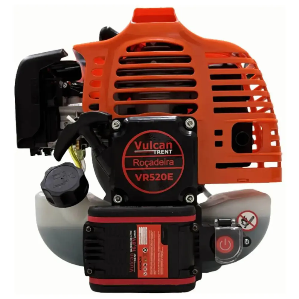 Roçadeira lateral a gasolina VR520E 2T 52CC 2,5HP elétrica e bateria Vulcan — fotografia 10