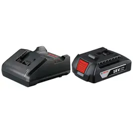 Carregador rápido de baterias 18V bivolt com bateria 18V 2AH Bosch — fotografia 2