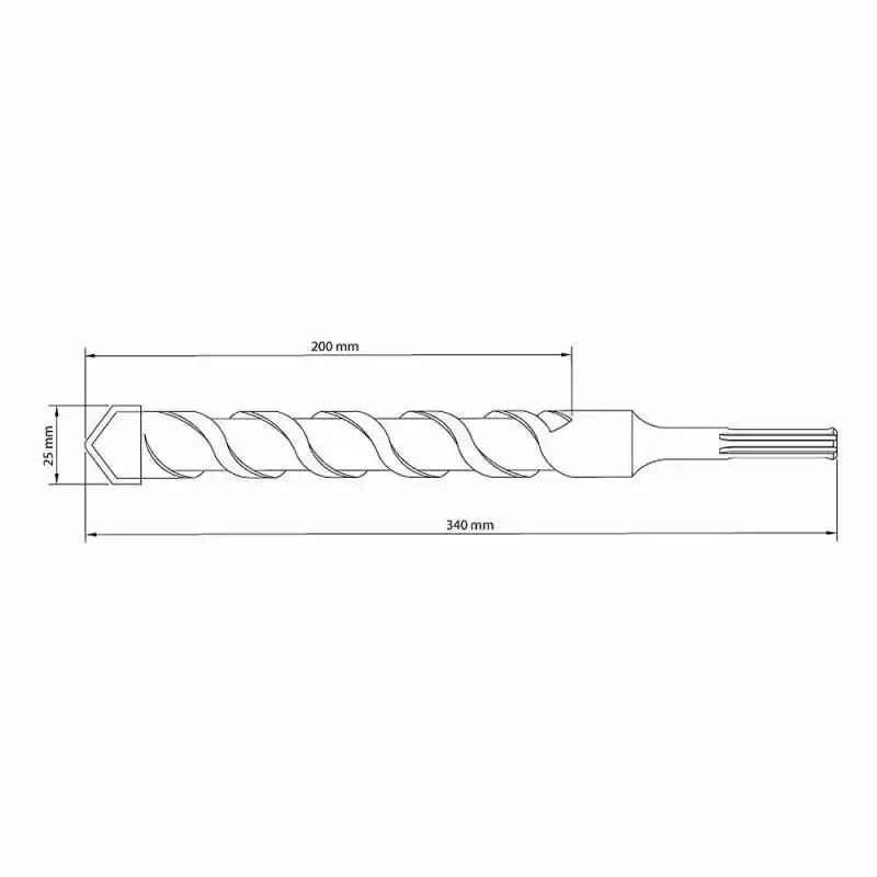Broca SDS Plus 10 x 460 MM em Aço Especial 43148122 TRAMONTINA — fotografia 4