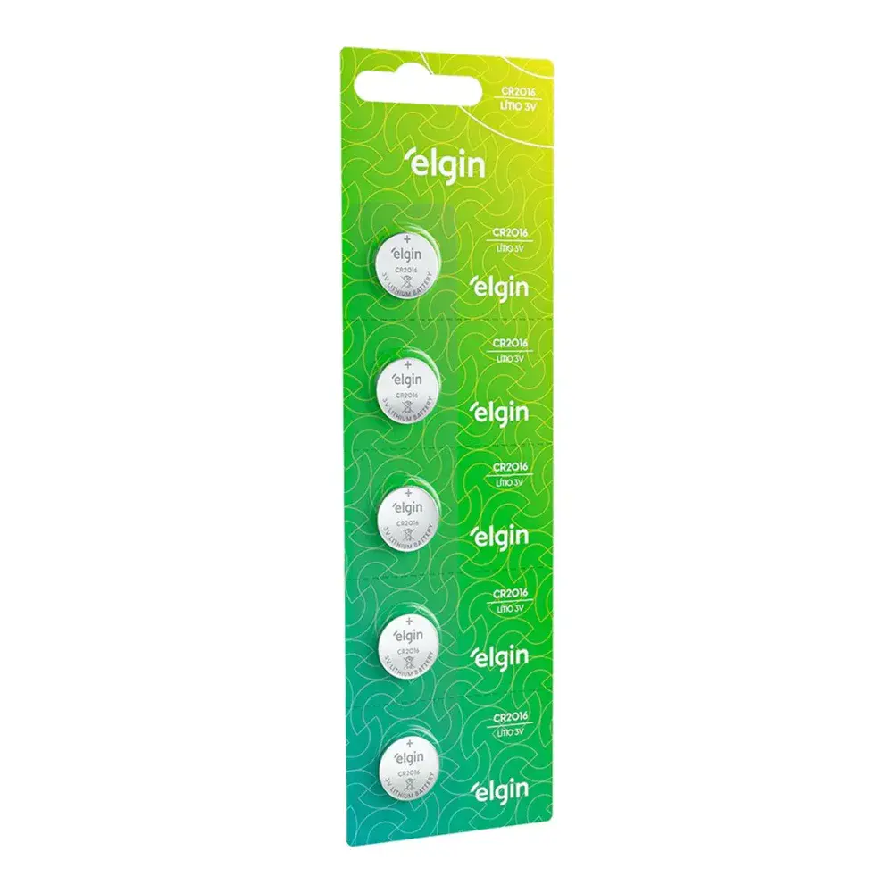 Bateria litio CR2016 blister 5PCS Elgin