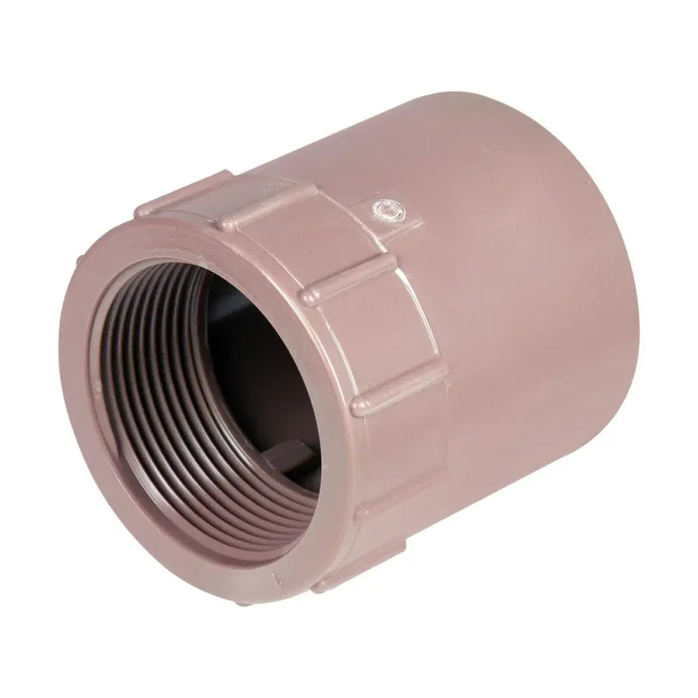 Luva pvc marrom soldável com rosca 1.1/2 x 50MM Amanco