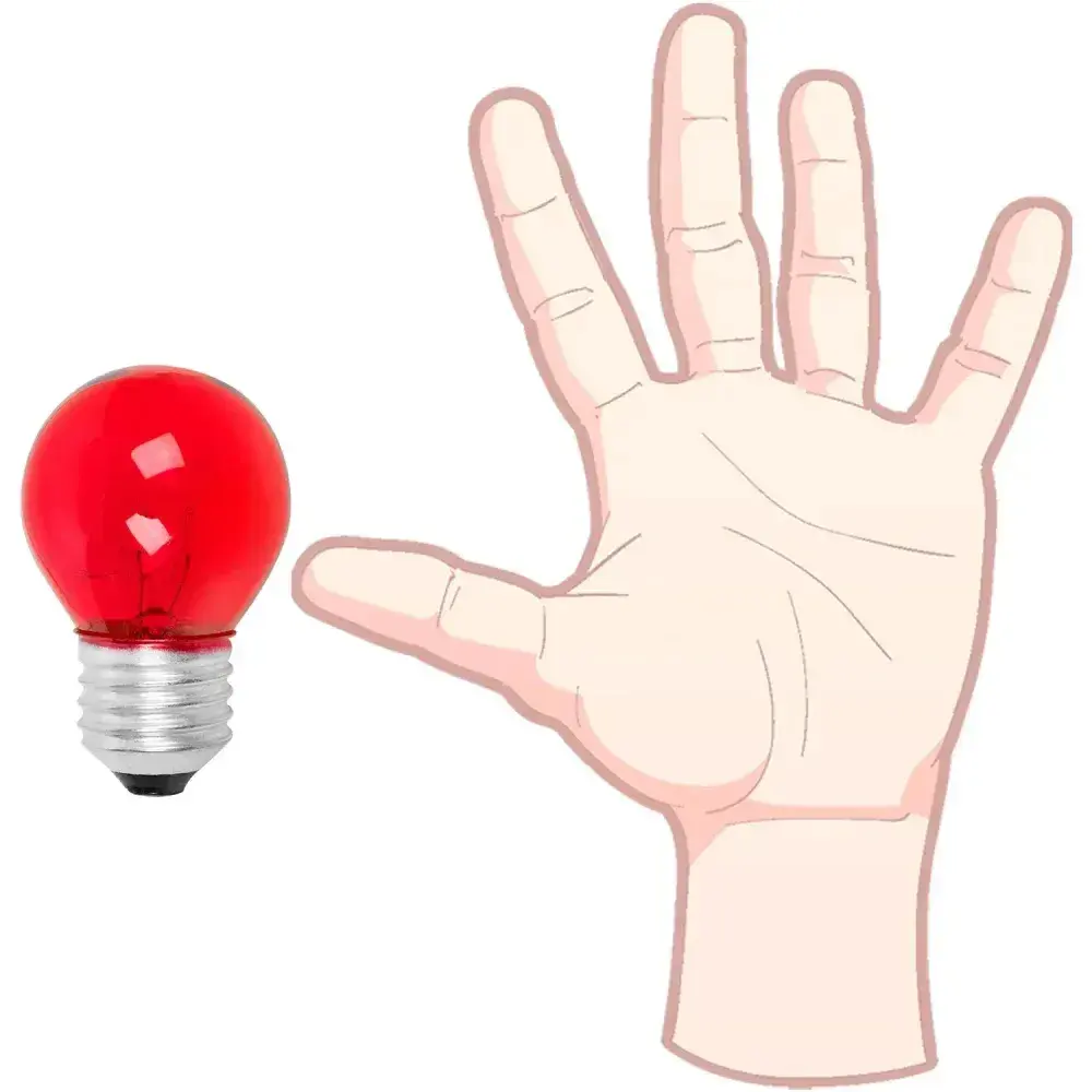 Lâmpada bolinha 15W E27 vermelha incandescente Liege 220V — fotografia 8
