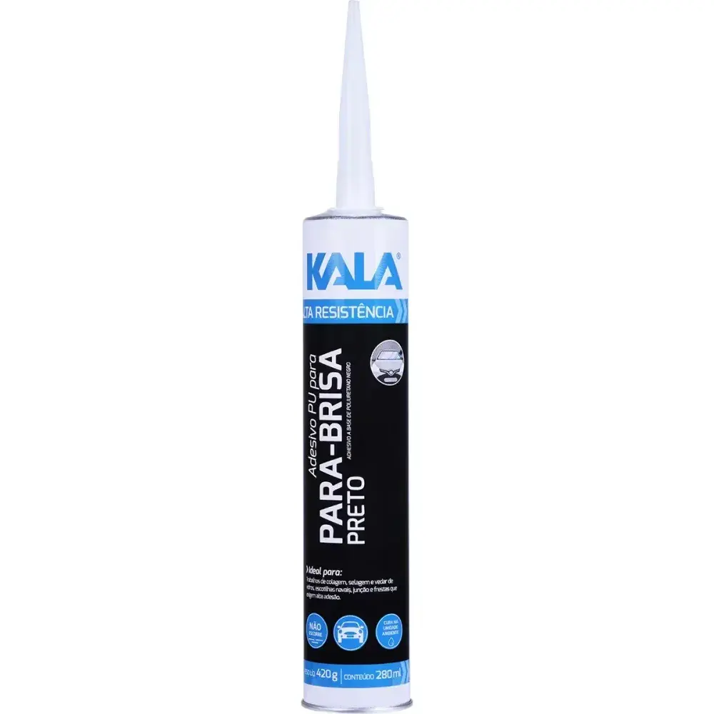 Adesivo fixa para-brisas poliuretano preto 280ML 420G Kala — fotografia 5