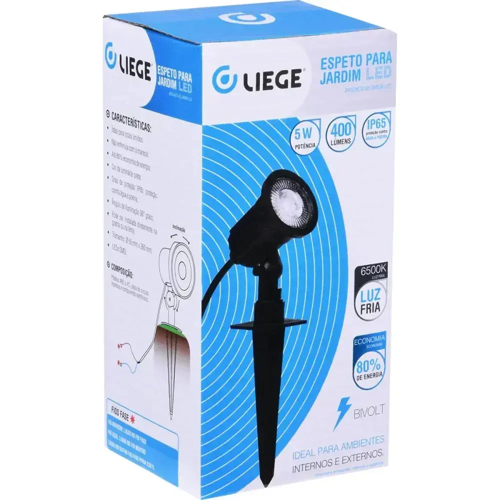 Espeto para jardim led 5W branca bivolt Liege — fotografia 8