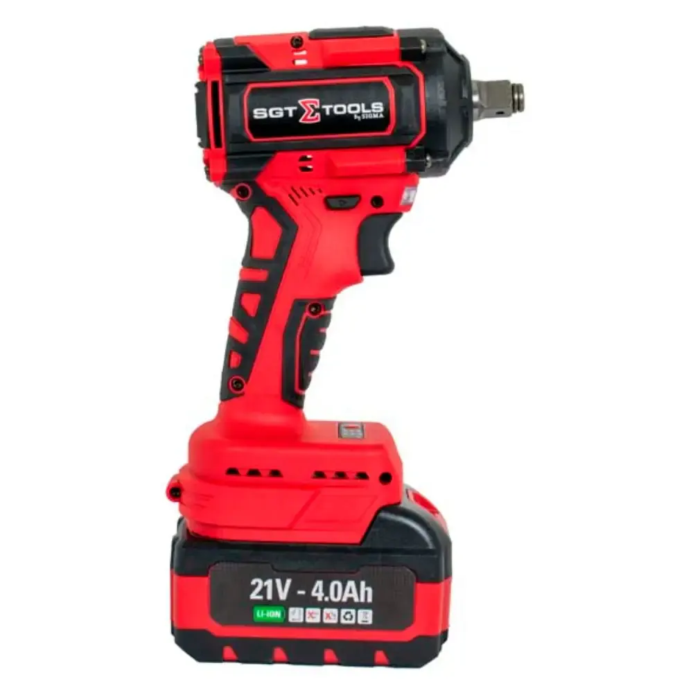 Chave de impacto 1/2 POL 21V com 2 baterias carregador bivolt SGT-7502A Sigma — fotografia 2