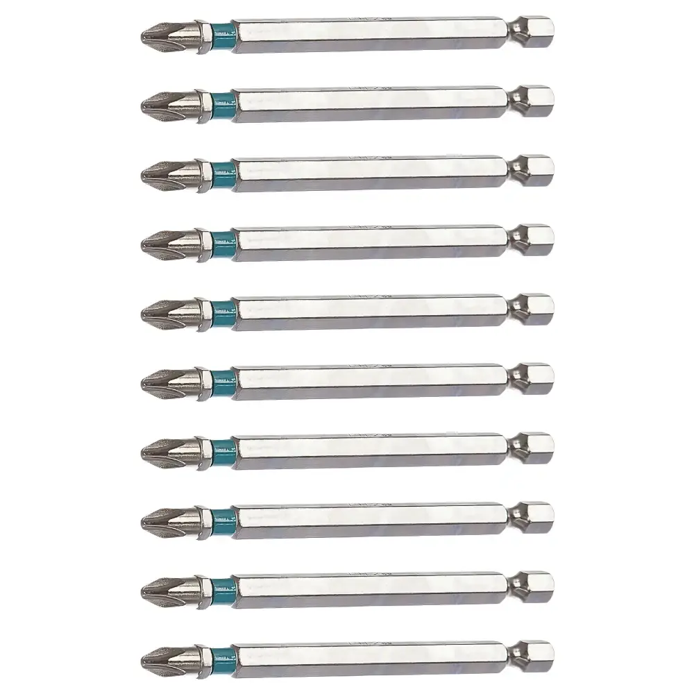 Bits Longo Phillips 1/4 POL 90 mm PH2 com 10 Peças GROSS