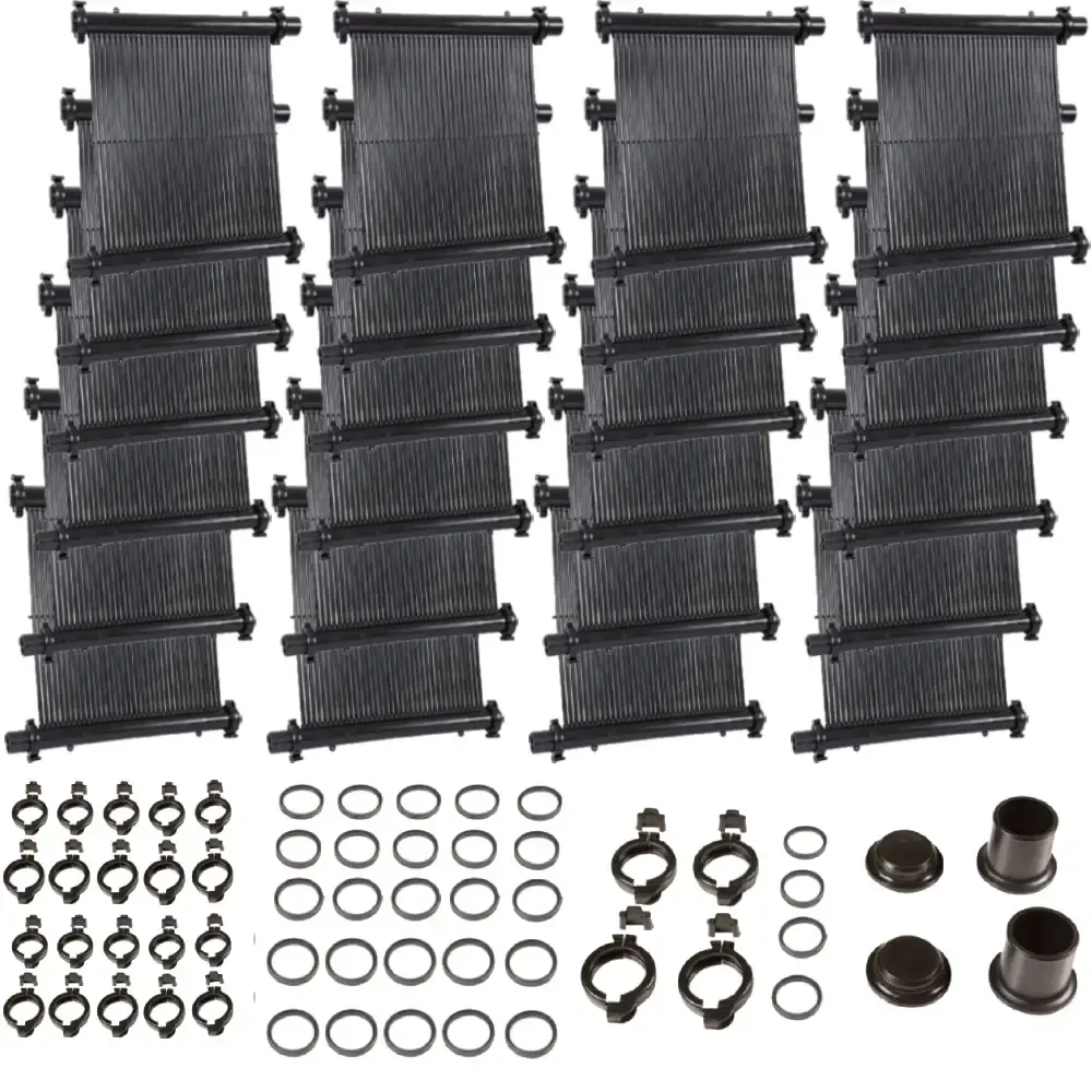 Kit 24 Placas Solar 0,50m x 3m para Piscinas até 46.000 Litros com Acessórios FLUIDRA — fotografia de referência