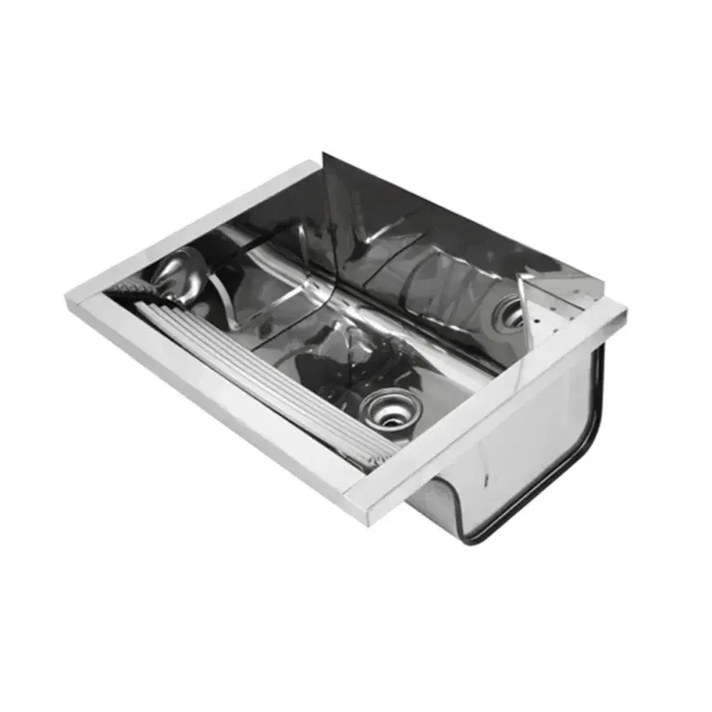 Tanque inox 26CM alto brilho com válvula 47,5X63 docol Docol Inox — fotografia 2