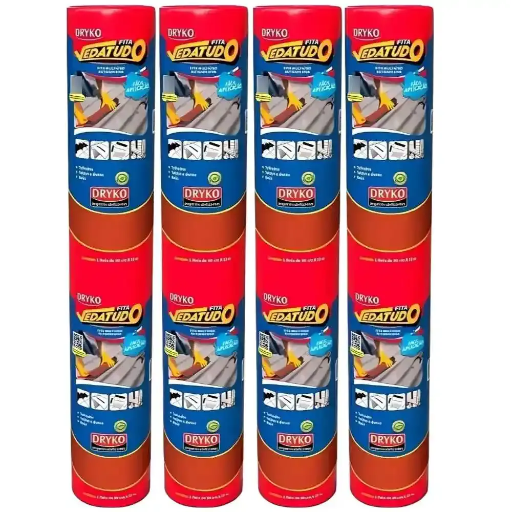 Fita multiuso autoadesiva asfáltica terracota 90CMX10M vedatudo 4 unidades Dryko — fotografia de referência