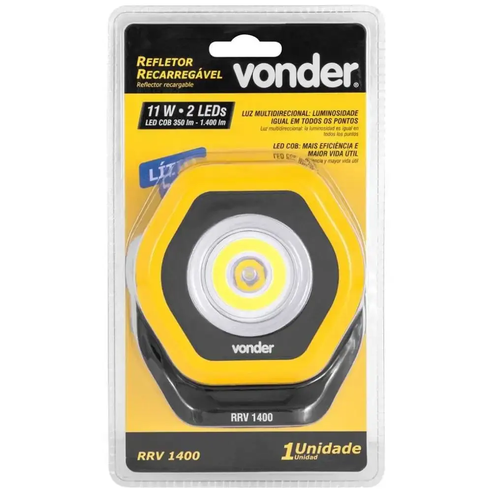 Refletor recarregável LED COB 1.400LM RRV-1400 Vonder — fotografia 8