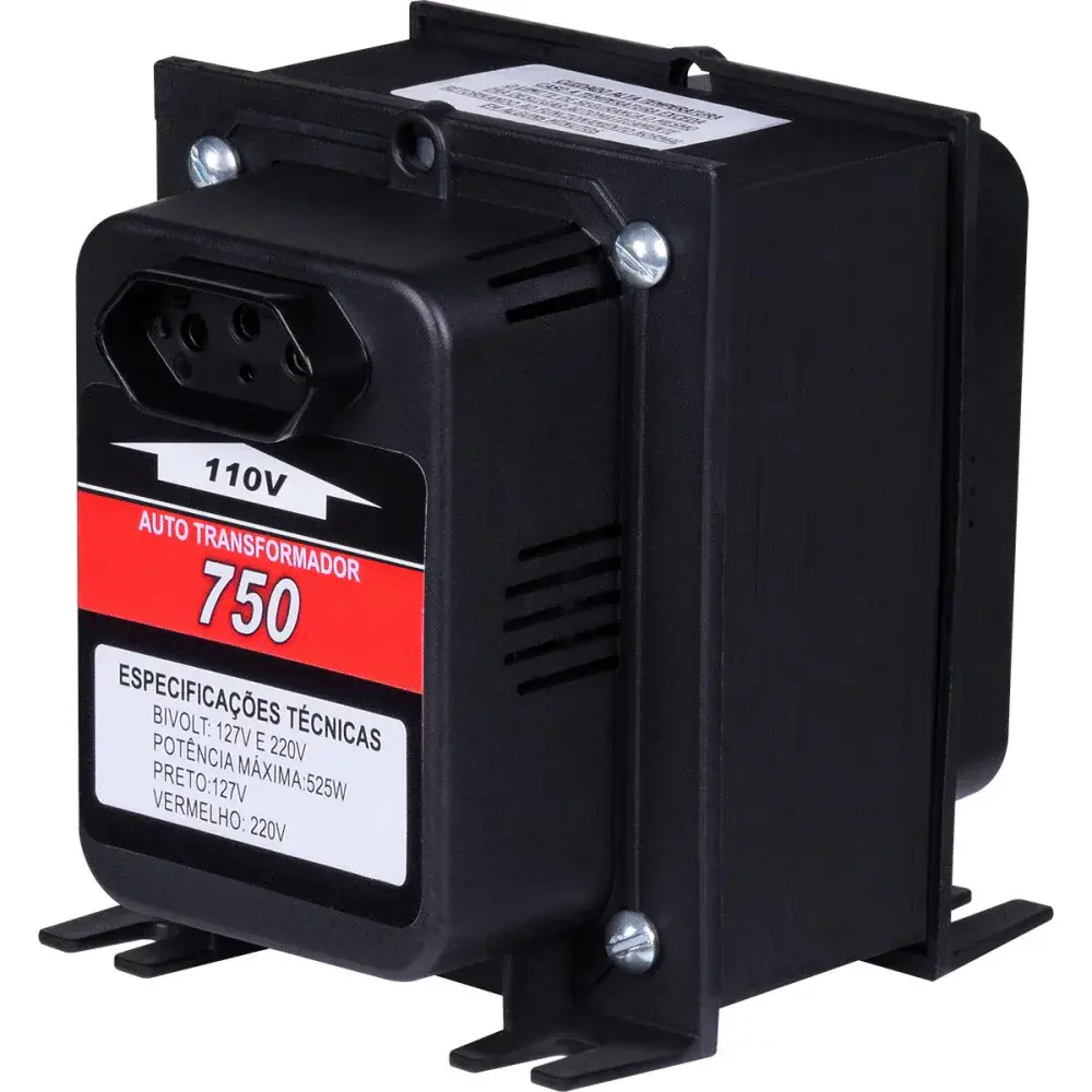 Autotransformador tripolar 750VA 525W bivolt Kitec