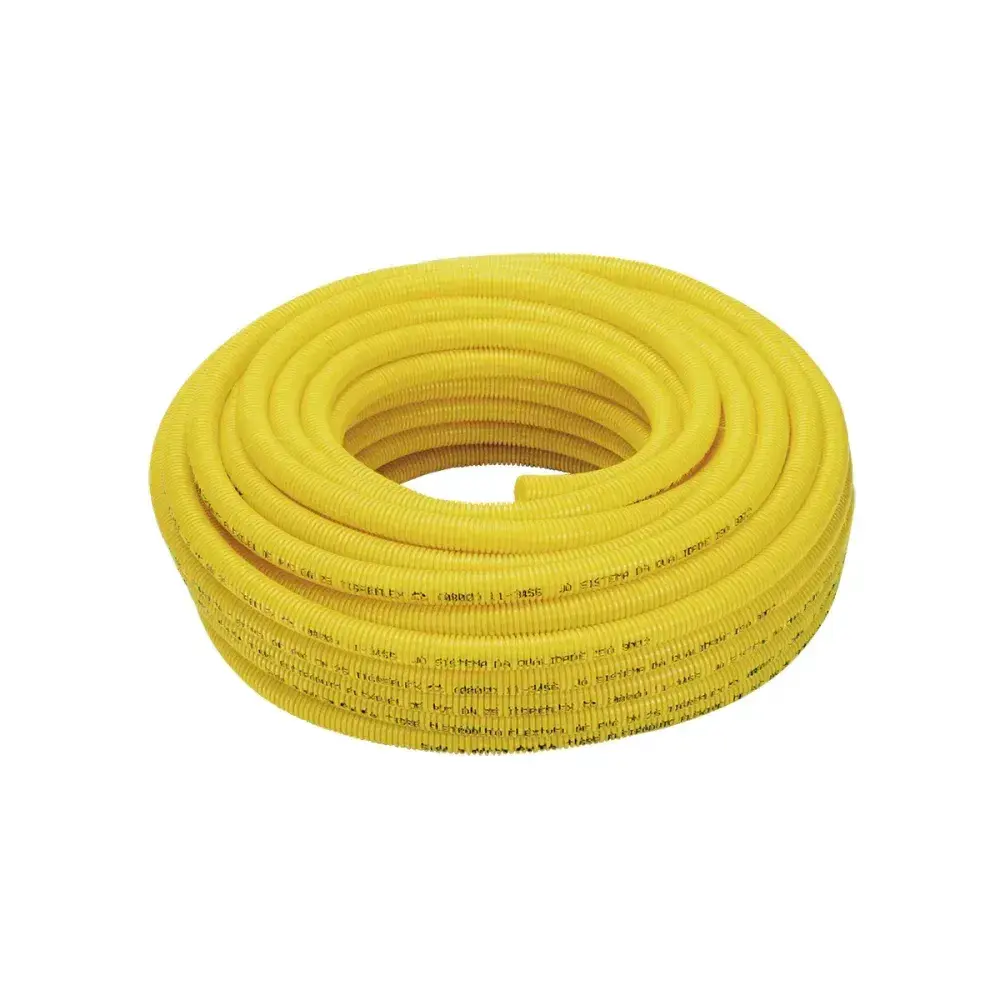 Eletroduto corrugado amarelo 20MM Tigre — fotografia de referência