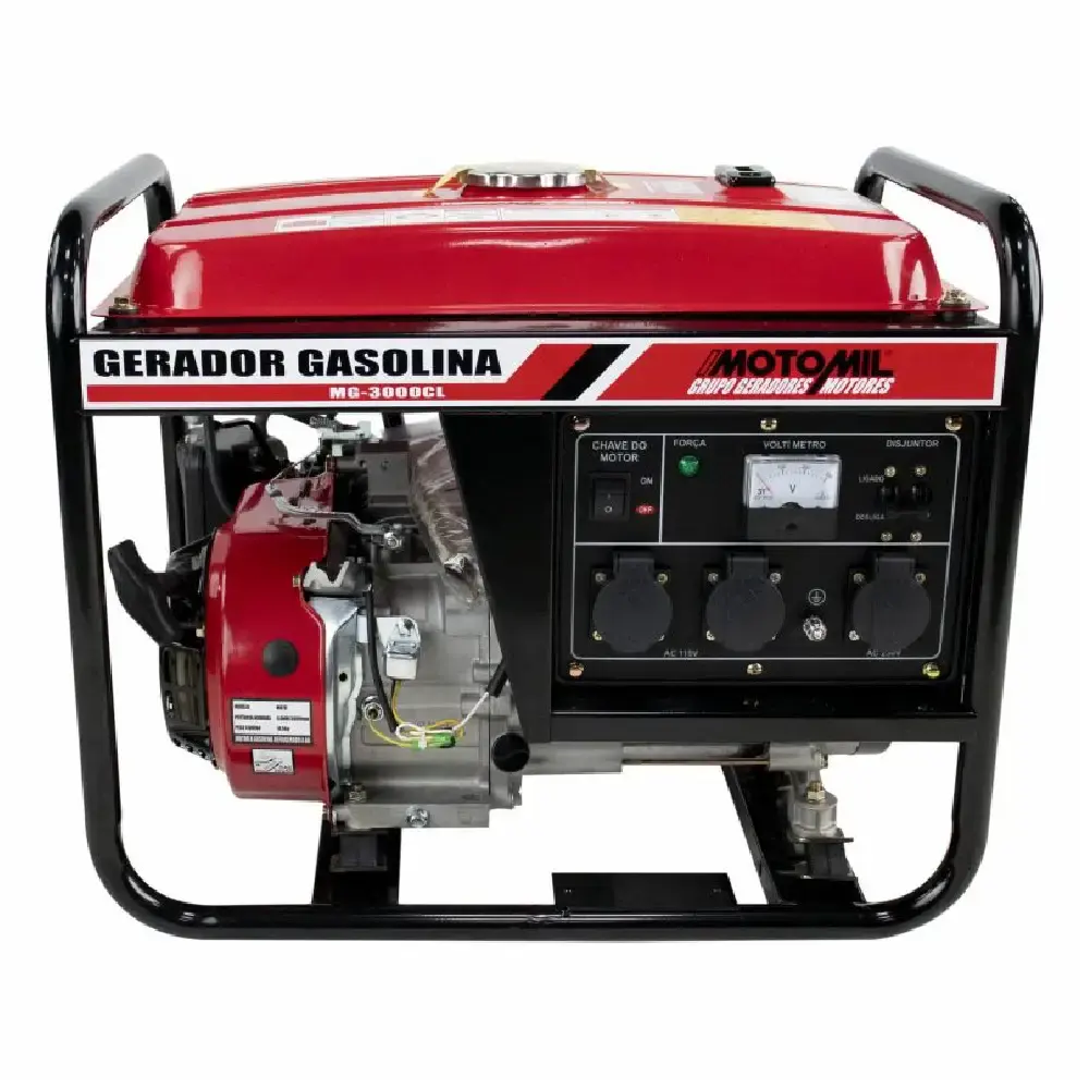 Gerador de energia à gasolina 2,80 KVA monofásico MotoMil — fotografia de referência