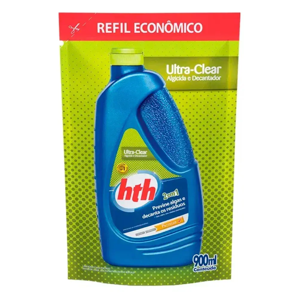 Algicida e decantador ultra clear refil 2 em 1 900ML HTH — fotografia 2