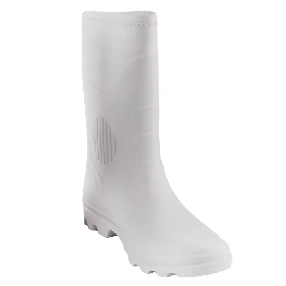 Bota de pvc branca Nº42 modelo 387 pega forte grendene — fotografia 8