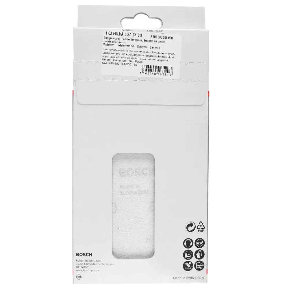Kit 10 folhas de lixa com velcro 93X185MM P80 expert Bosch — fotografia 8