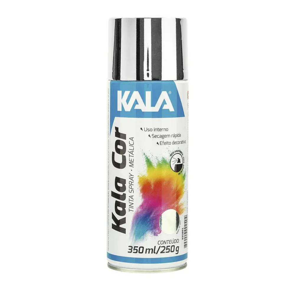 Tinta spray metálico cromado 350ML Kala — fotografia de referência