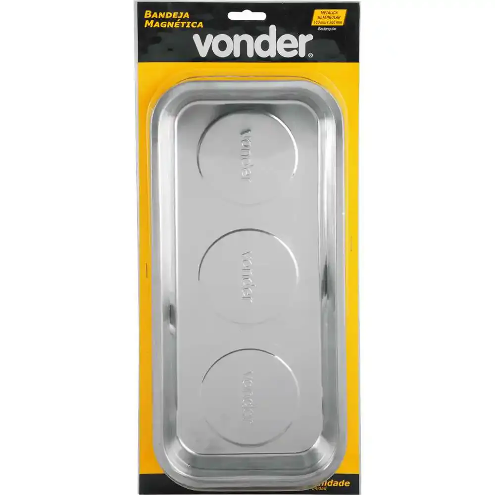 Bandeja Magnética Retangular Inox 16cm x 36cm VONDER — fotografia 8